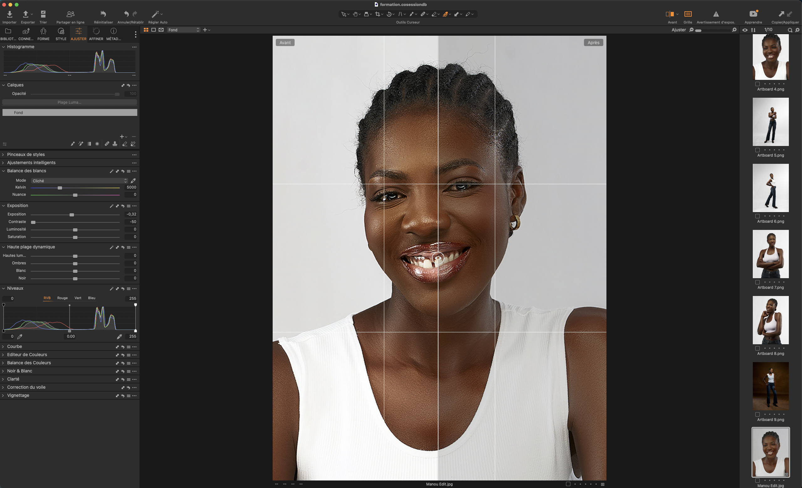 Comment obtenir des teints foncés riches dans Capture One